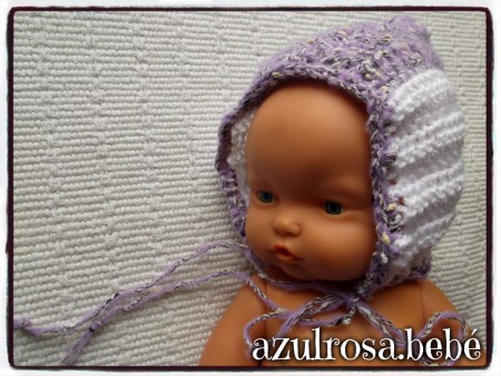 Touca Branca e Lilás